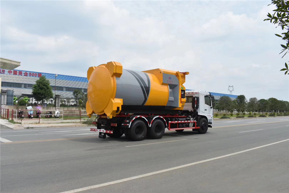 【18台】东风底置后双轴伸缩臂垃圾车
