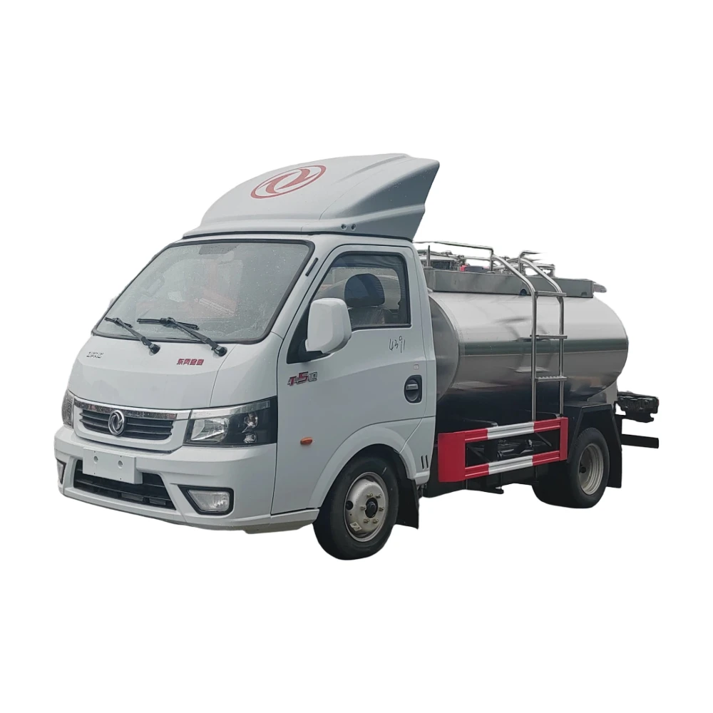 東風4x2スモール3000リッター不銹鋼ミルクトラックマニュアルトランスミッションフレッシュミルクトラック