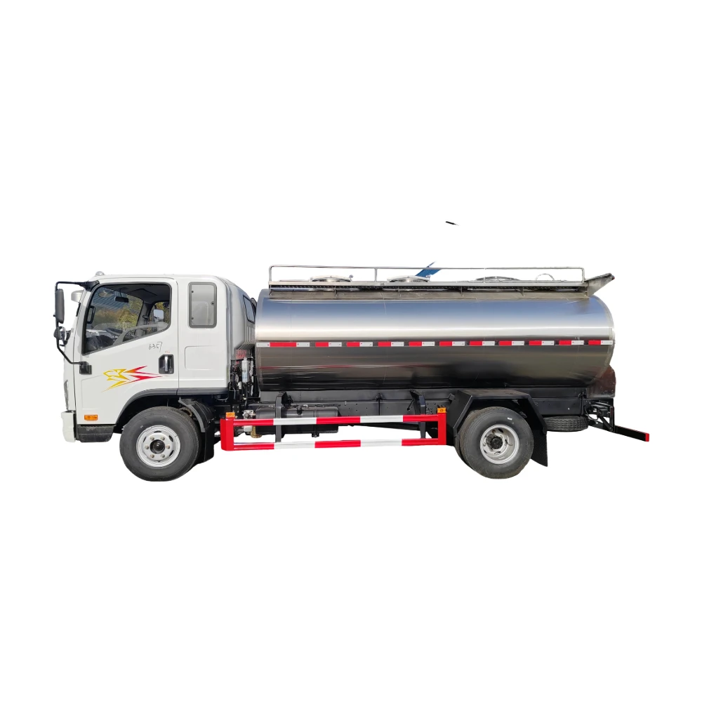 カスタマイズされた5000L-20000L食品グレードのステンレス鋼モバイルフレッシュミルク冷却トラック304絶縁ダイヤリー輸送用