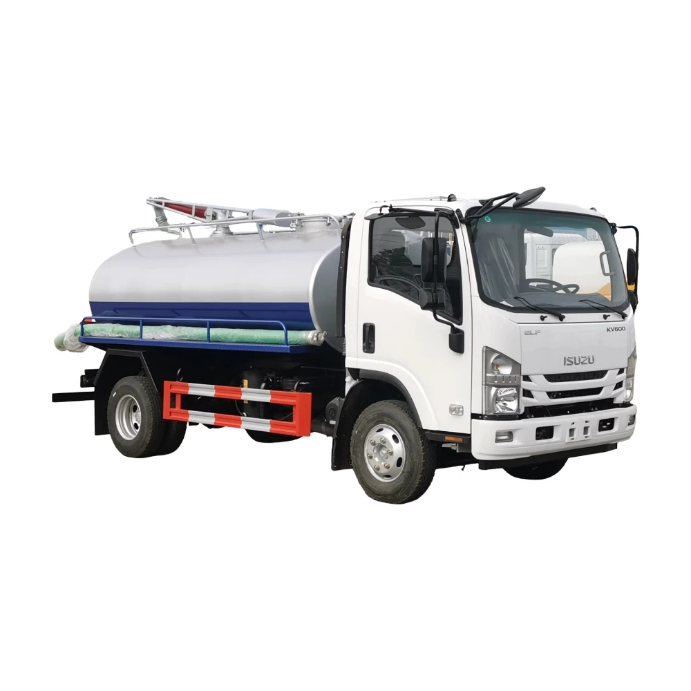 イズーザー ELF 700P 4x2 RHD 10000Lタンク下水道排泄吸引トラック イタリア製JUROP手動ディーゼル真空ポンプ輸出シャシ