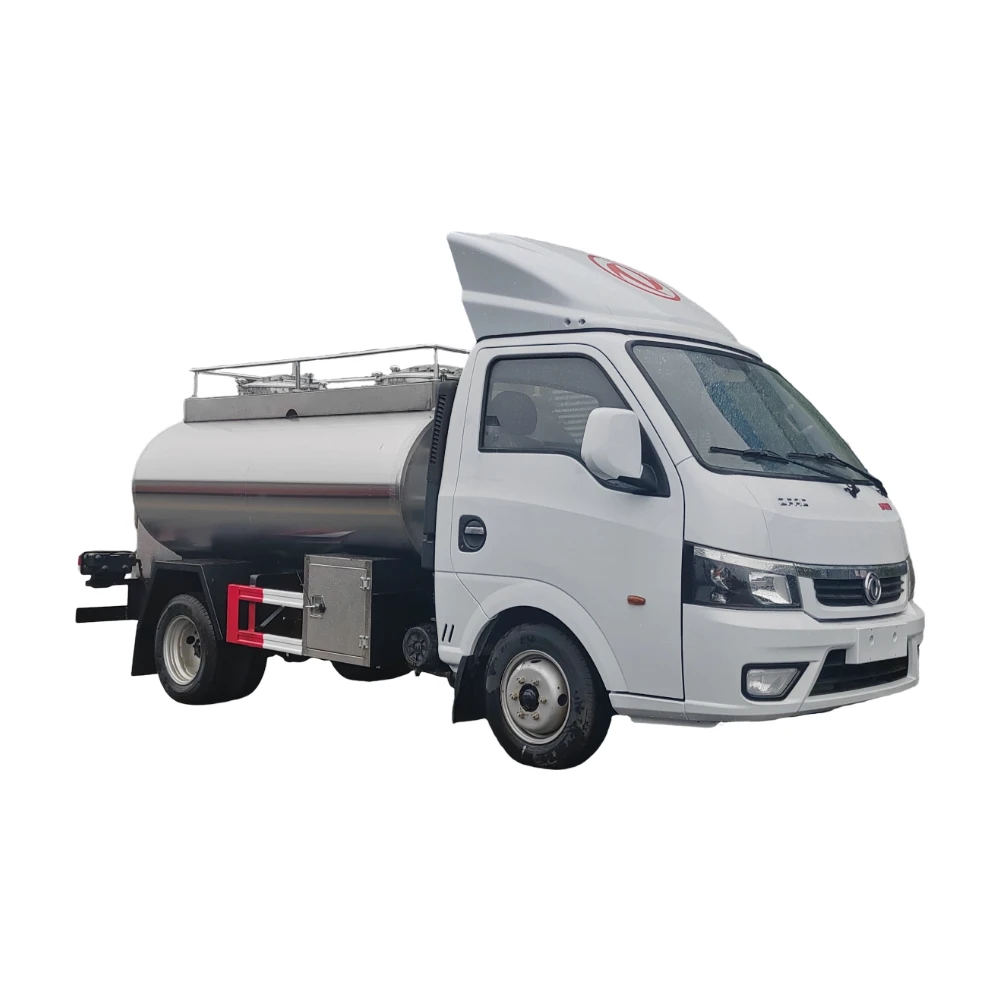 東風4x2スモール3000リッター不銹鋼ミルクトラックマニュアルトランスミッションフレッシュミルクトラック